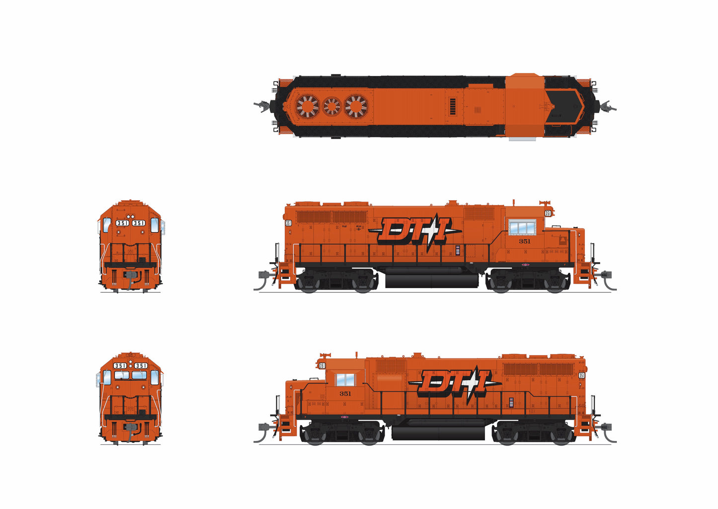 10031 EMD GP35 - Detroit, Toledo & Ironton 351 Star Scheme - Future Item