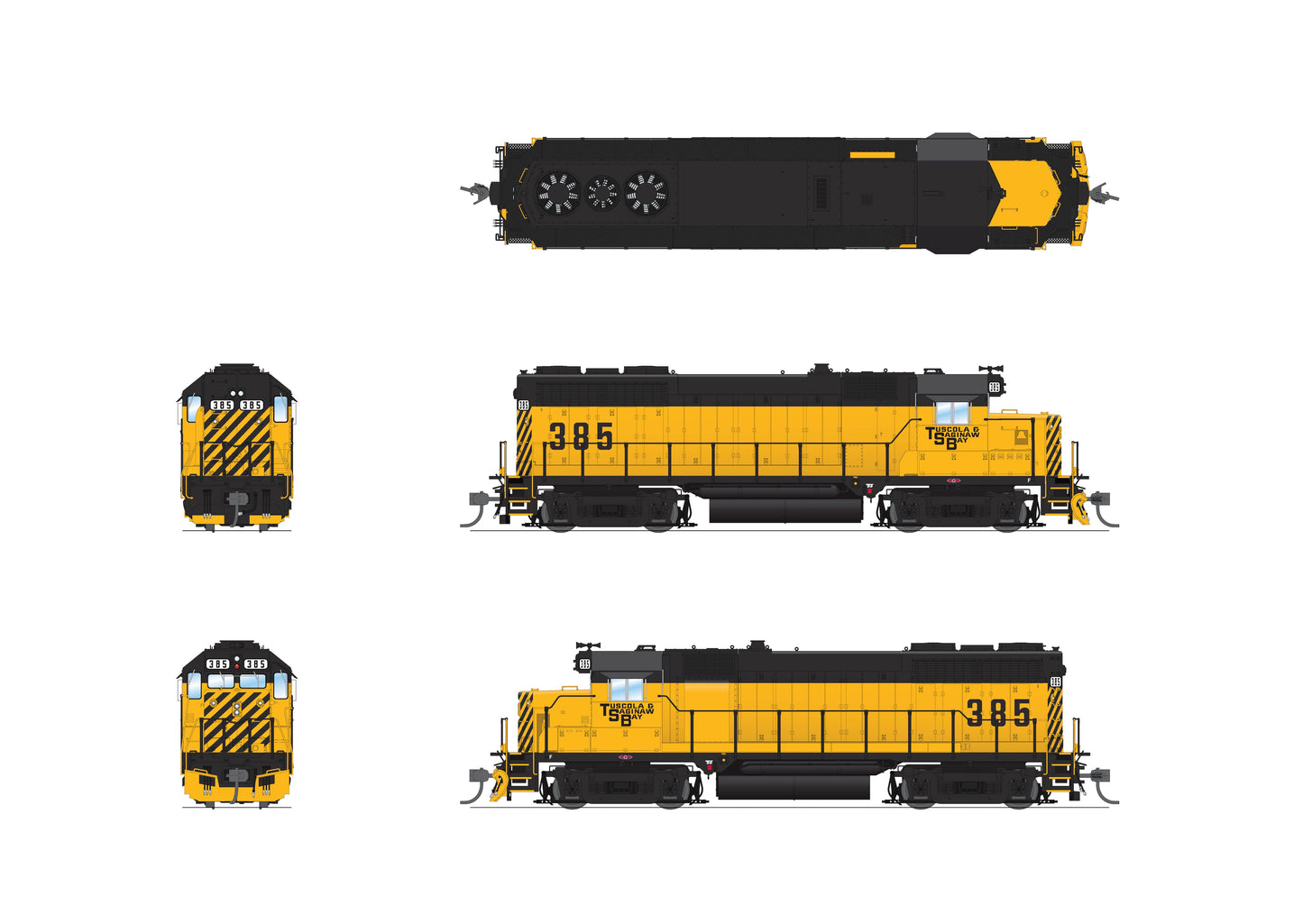 8898 EMD GP35 - Tuscola & Saginaw Bay 385 - P4 DCC/Sound