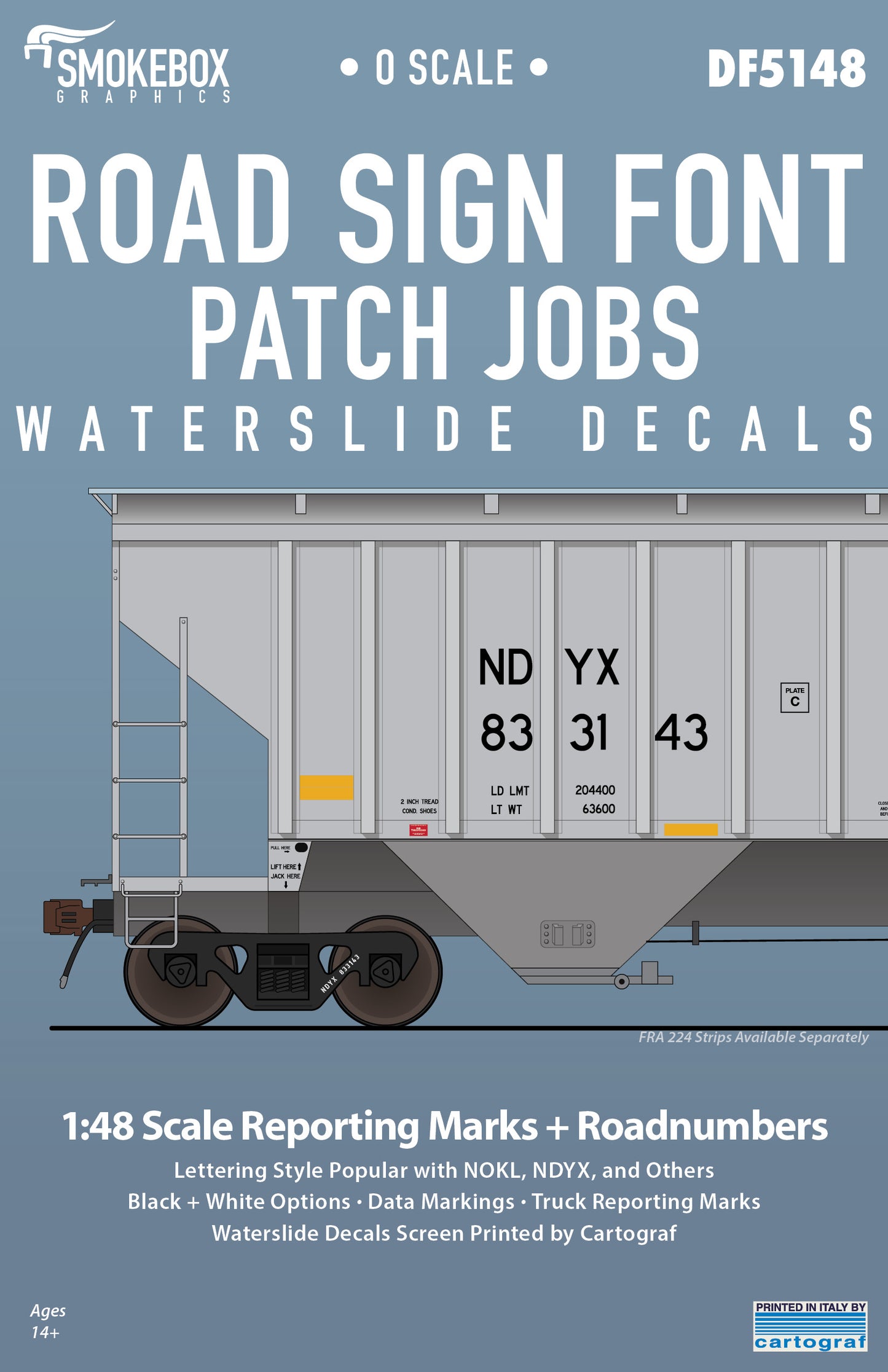 DF5148 *O Scale* Road Sign Font Patch Jobs