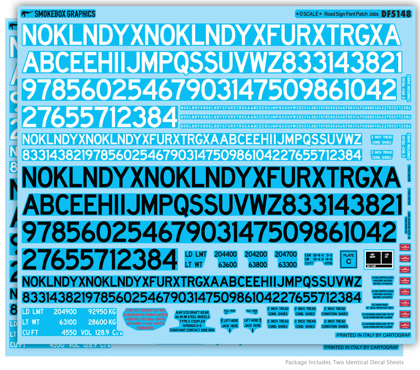 DF5148 *O Scale* Road Sign Font Patch Jobs