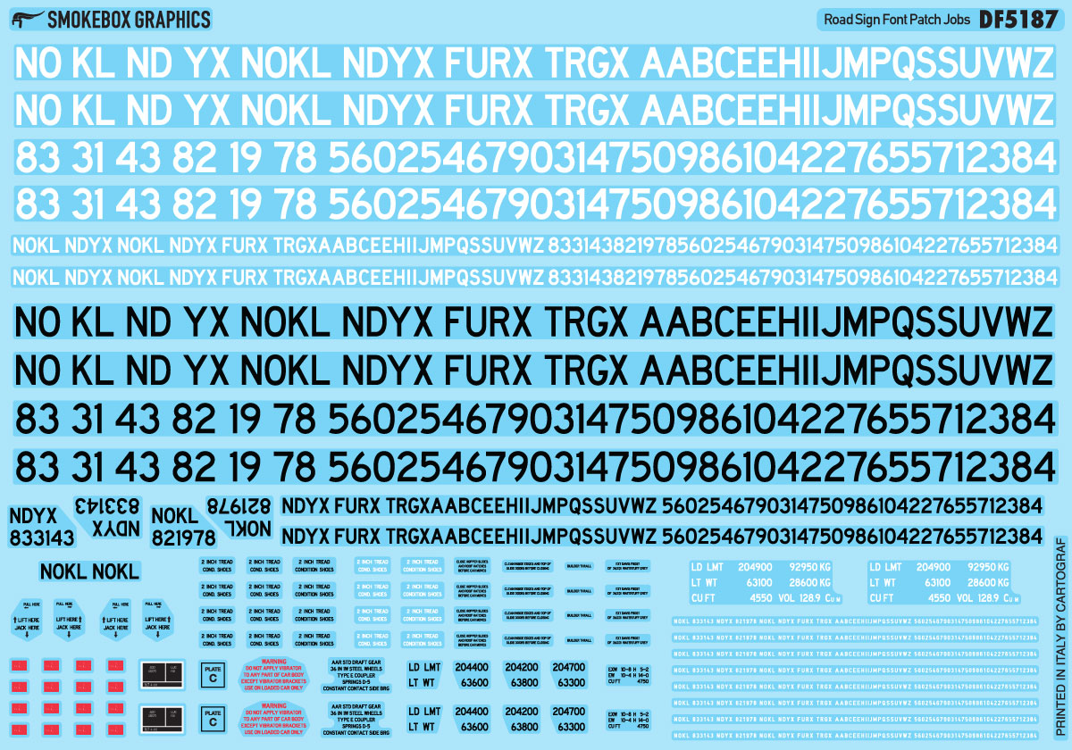 DF5187 Road Sign Font Patch Jobs