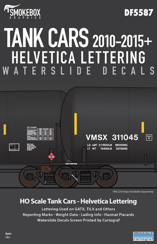 DF5587 Tank Cars - Helvetica Lettering - 2010-2015+