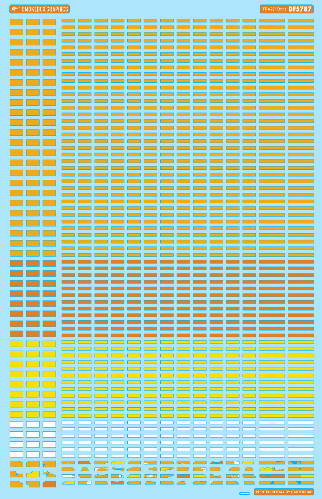 DF5787 Waterslide Decal FRA 224 Strips