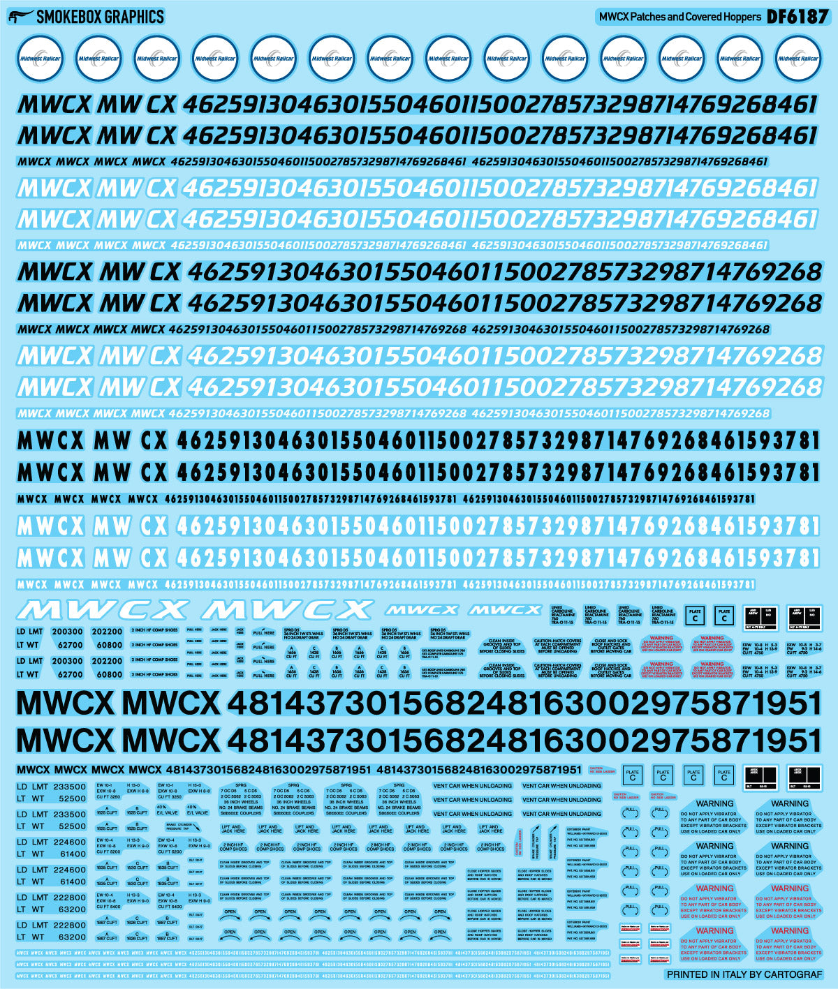 DF6187 MWCX Patches and Covered Hoppers