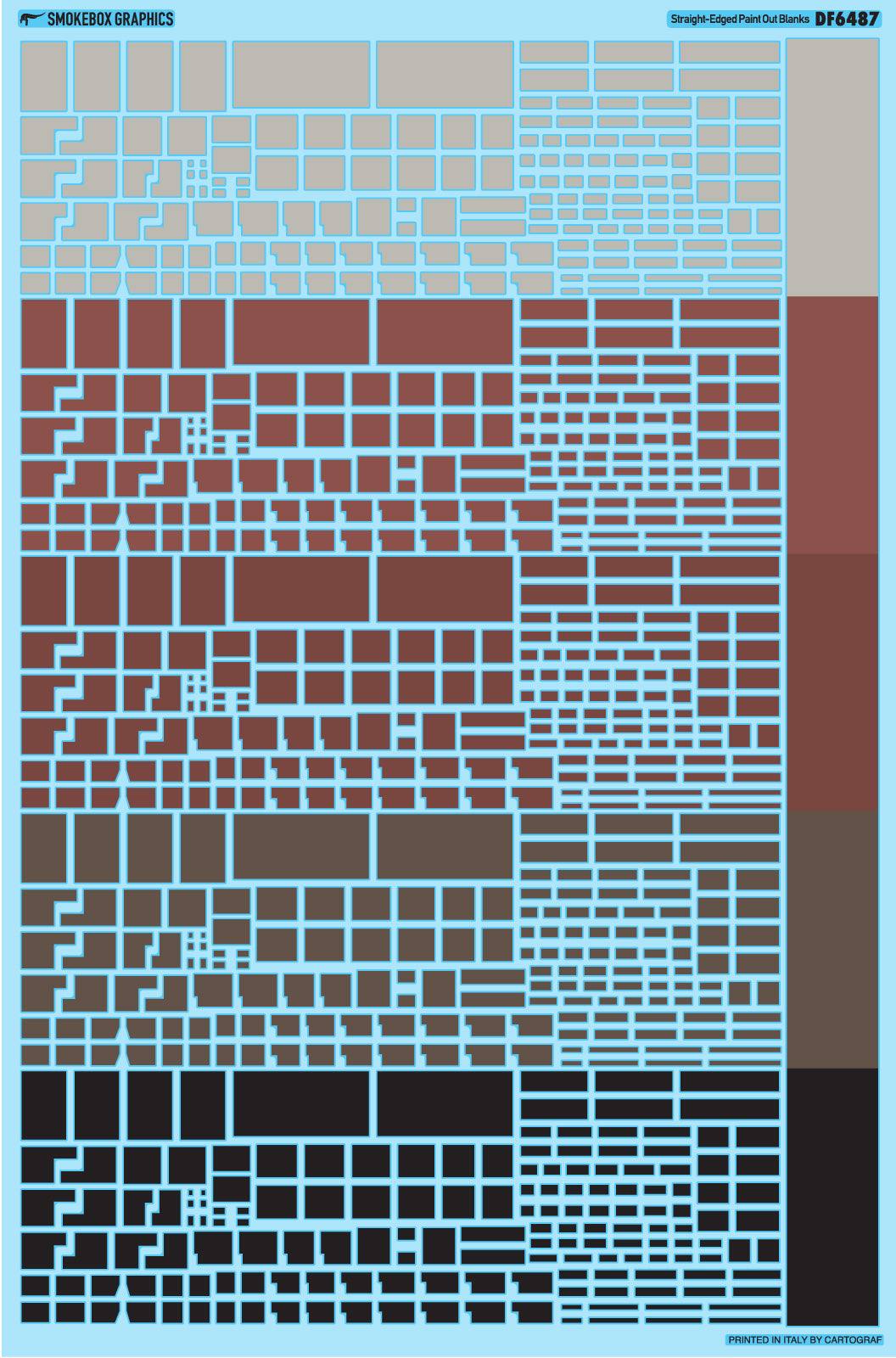 DF6487 Paint Out Blanks - Straight Edged - Traditional Colors