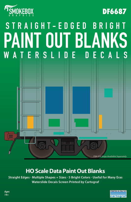 DF6687 Paint Out Blanks - Straight Edged - Bright Colors