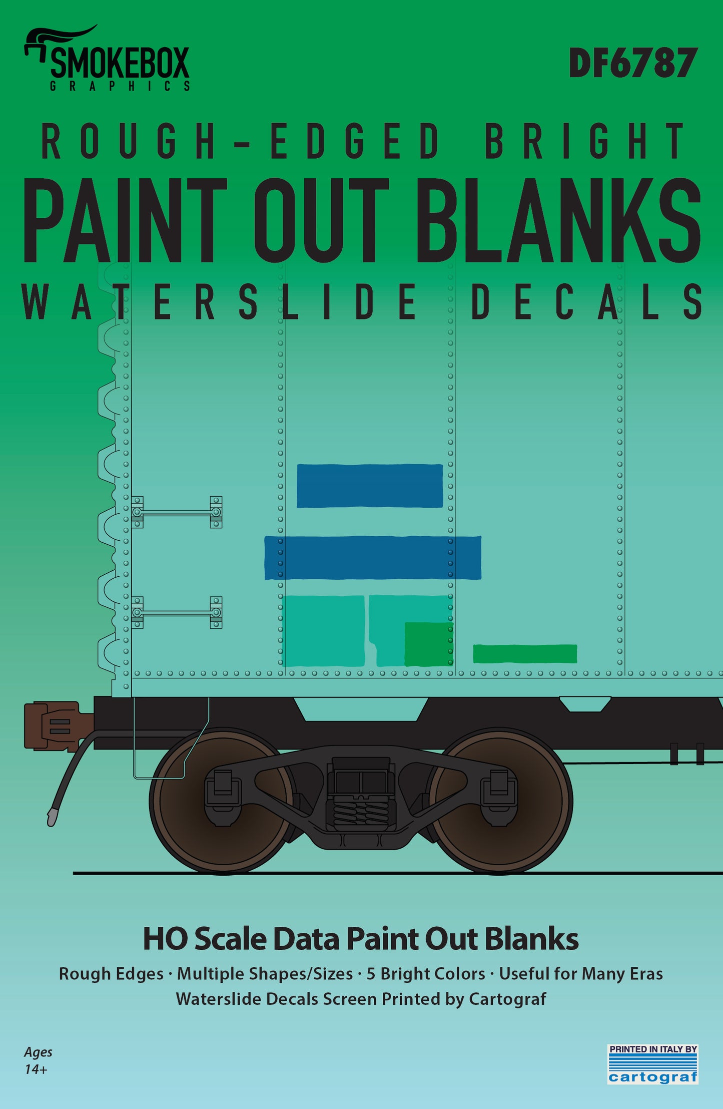 DF6787 Paint Out Blanks - Rough Edged - Bright Colors