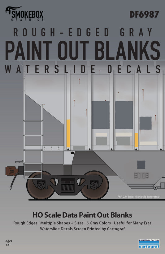 DF6987 Paint Out Blanks - Rough Edged - Gray