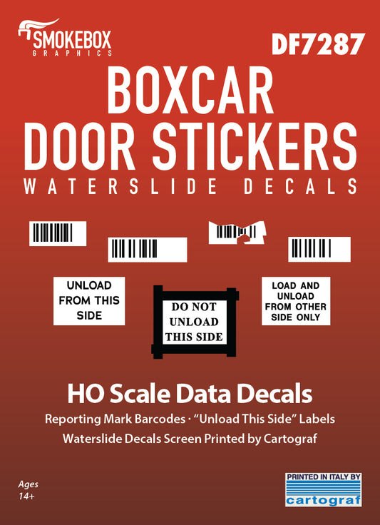 DF7287 Boxcar Door Stickers
