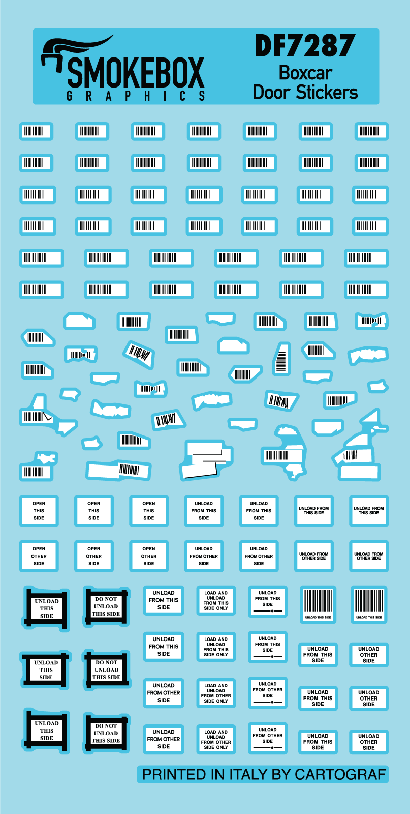 DF7287 Boxcar Door Stickers