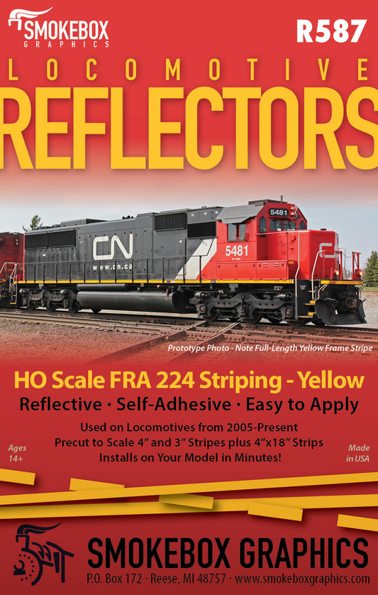 R587 Locomotive Reflectors - Yellow