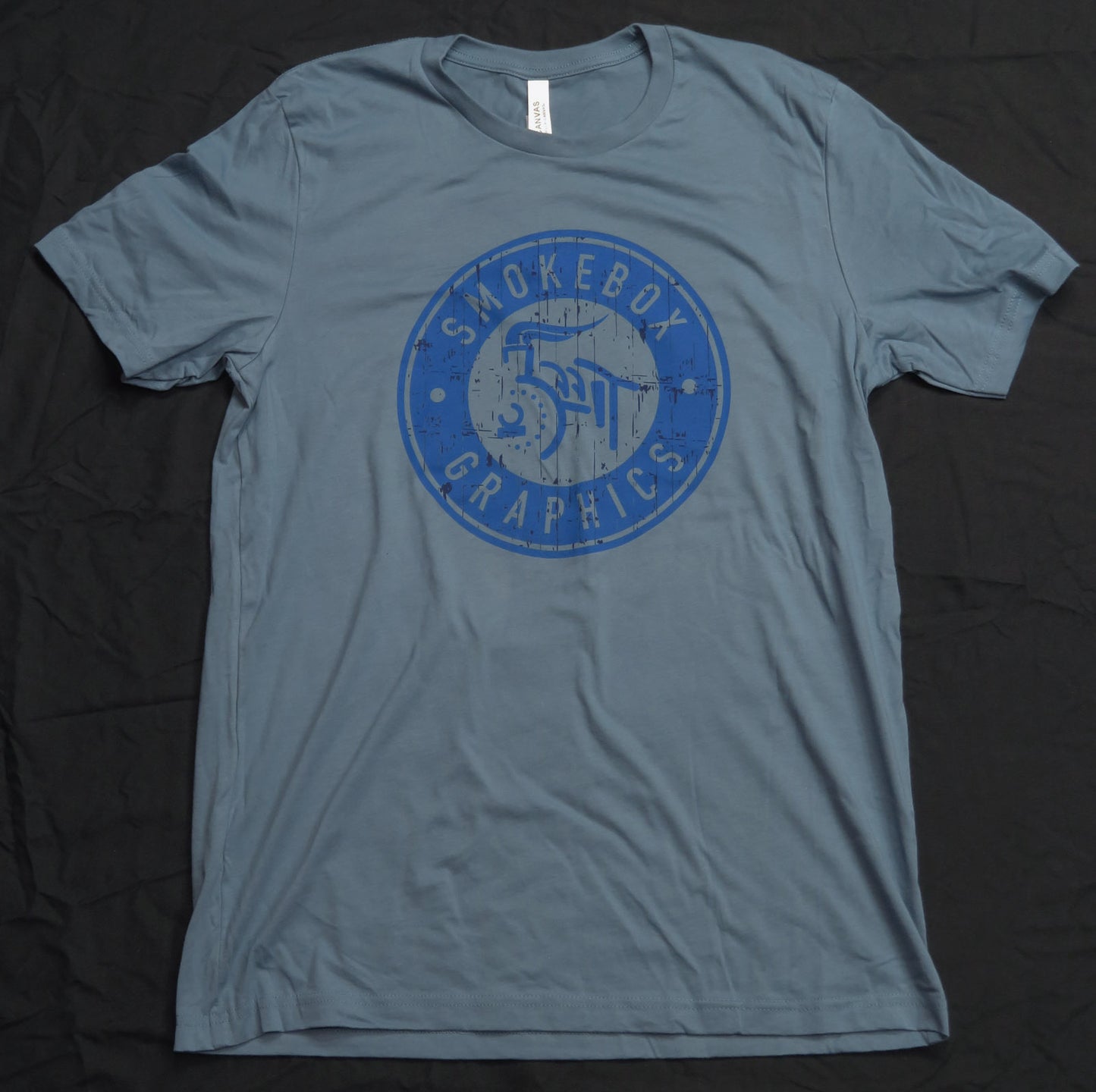 Smokebox Weathered Blue Logo T-Shirt