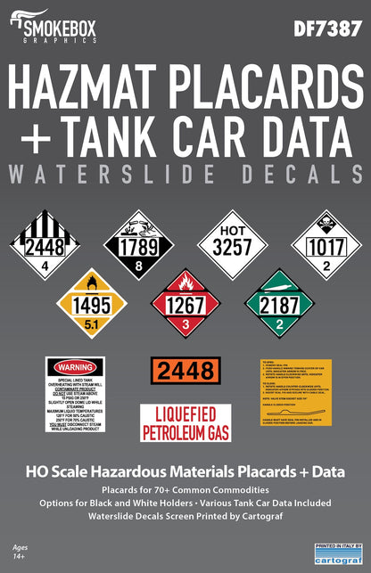DF7387 Hazmat Placards + Tank Car Data