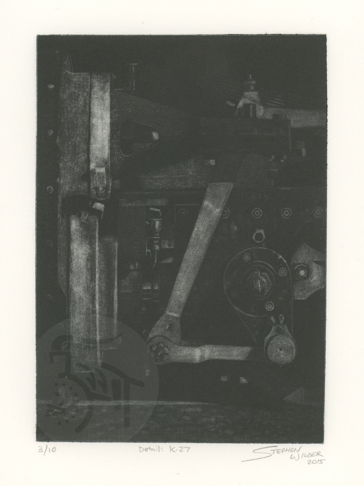 Detail: K-27 Mezzotint Print