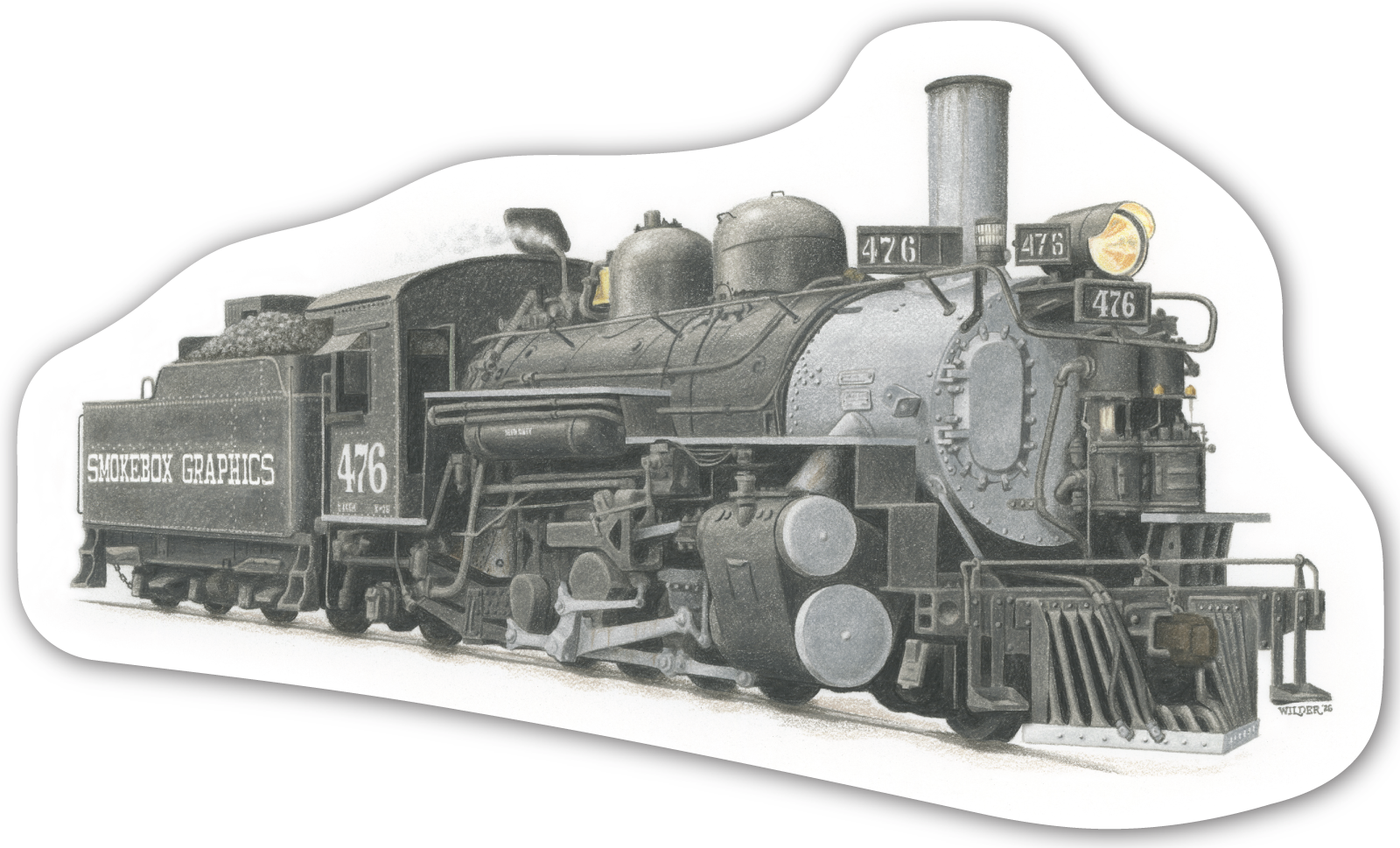 Smokebox Graphics Sticker - Smokebox K-28 Steam Locomotive – Smokebox Graphics